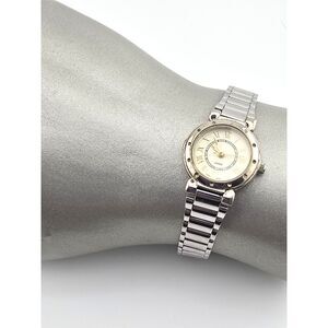 Vintage AVON Steel Analog Watch Roman Numeral Wristwatch Silver Tone